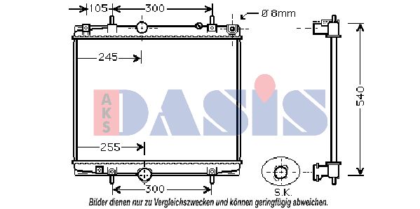 AKS DASIS Radiaator,mootorijahutus 160085N